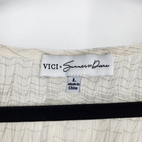 Vici x Summer of Diane Gauzy Lightweight Midi Beach Cover Up Tie Size Large - Picture 2 of 5